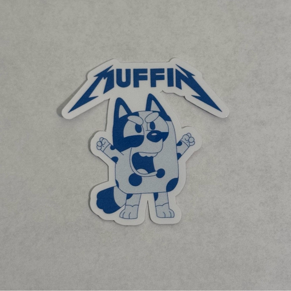 🍒10 for $10 🍒 Blue Cartoon Muffin Sticker